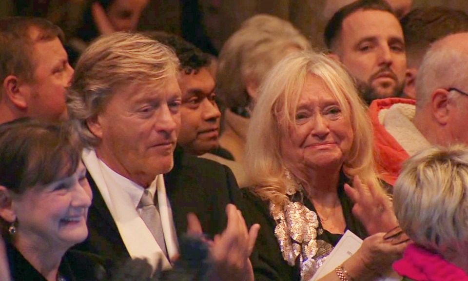 Judy Finnigan and Richard Madeley at a Christmas carol service.