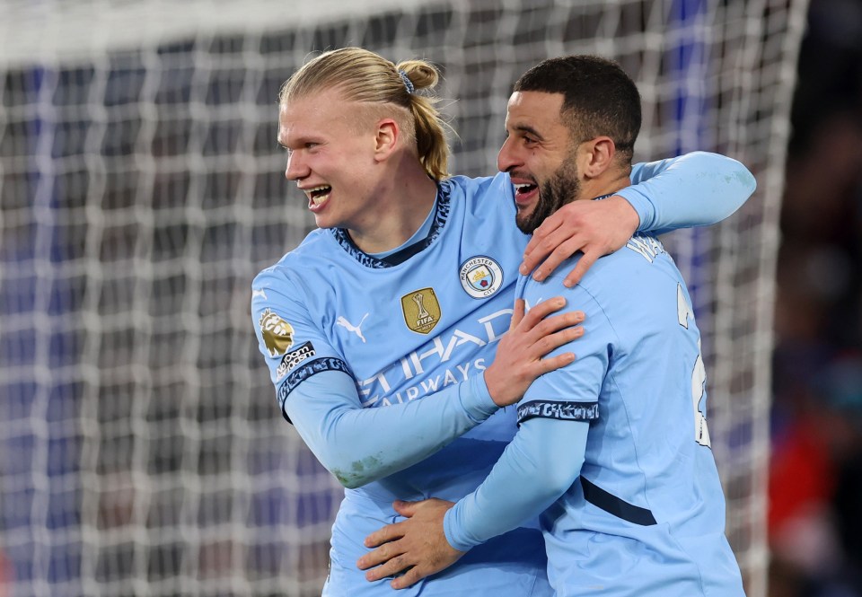 Walker came off the bench as Man City beat Leicester on Sunday