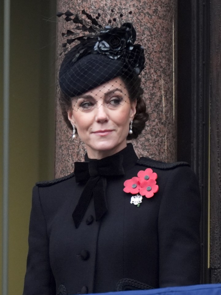 Kate gave a nod to the late Queen with her earrings at the Remembrance Sunday service