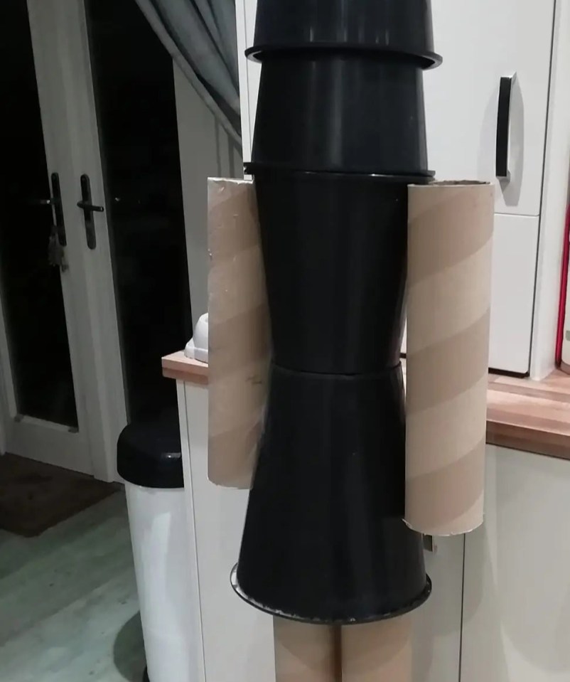 One woman has shared her own giant nutcracker which was completely free to make, using bits she already had at home