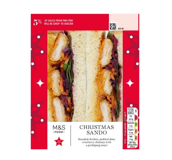 The Christmas Sando from M&S is the worst for fat