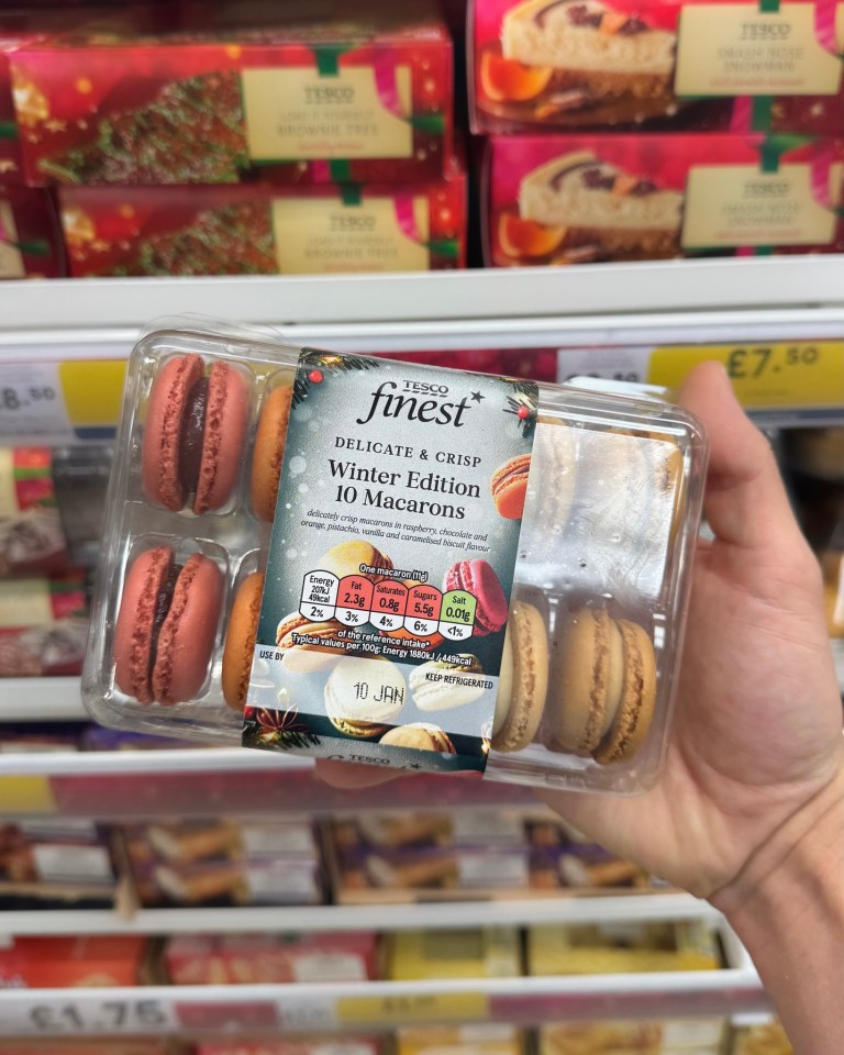 Tesco Finest Winter Edition macarons.