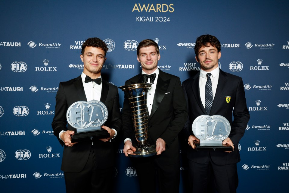 Verstappen was joined by Lando Norris and Charles Leclerc