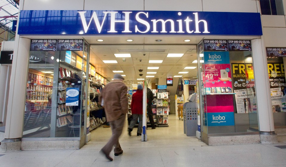 WHSmith store interior.