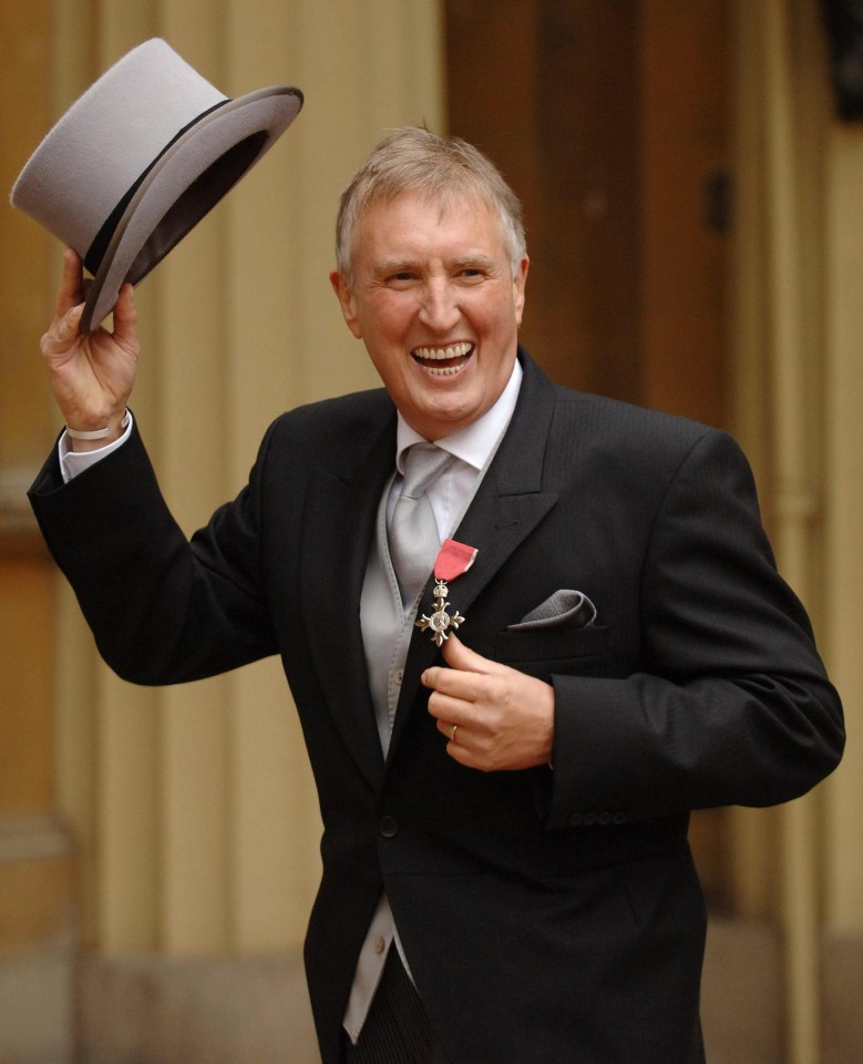 Johnnie at Buckingham Palace in London after collecting an MBE for services to broadcasting