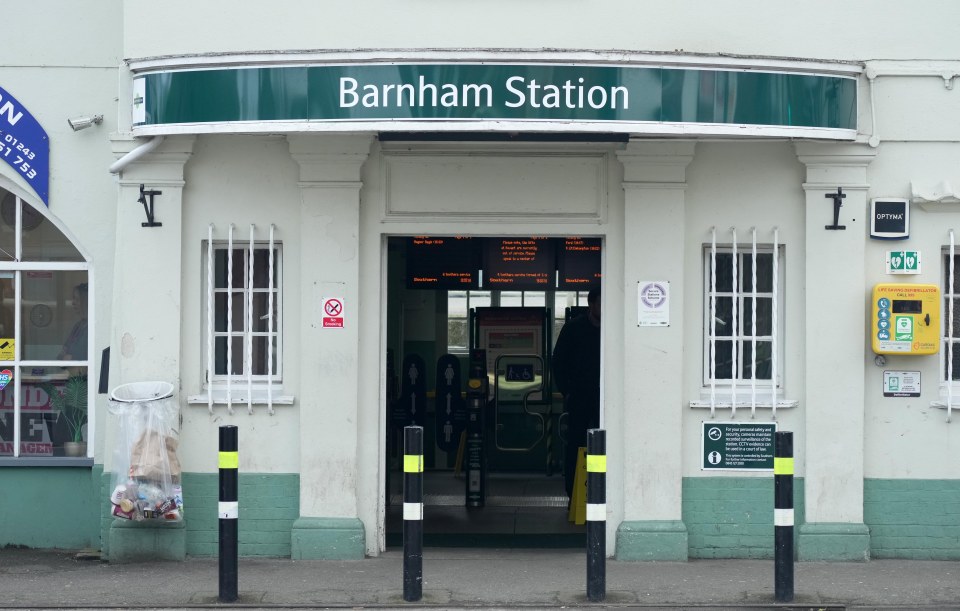 The horror took place at Barnham station