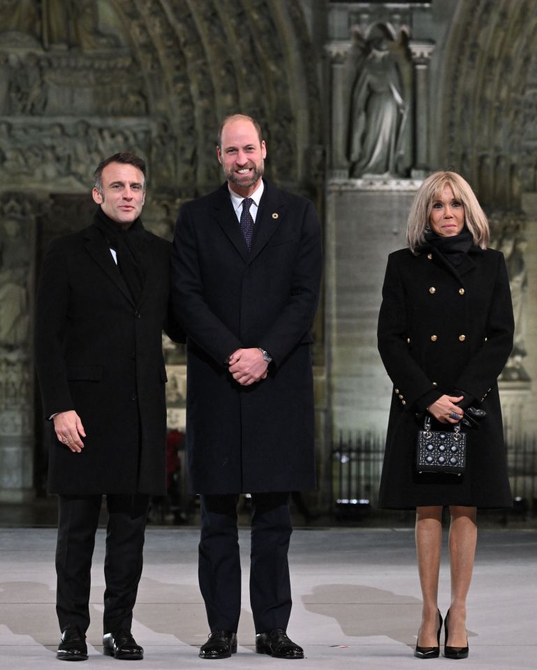 Prince William was welcomed to Paris by French president Emmanuel Macron and wife Brigitte