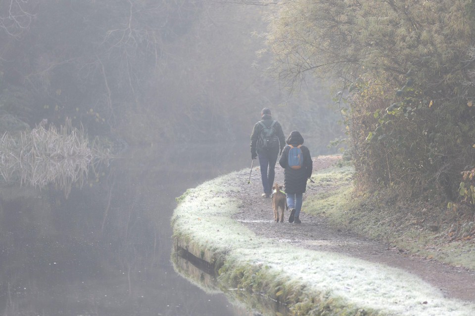 Brits battled icy fog on Wednesday morning