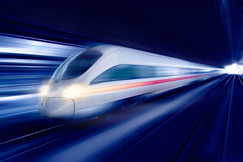 Concept pictures of a high speed futuristic train