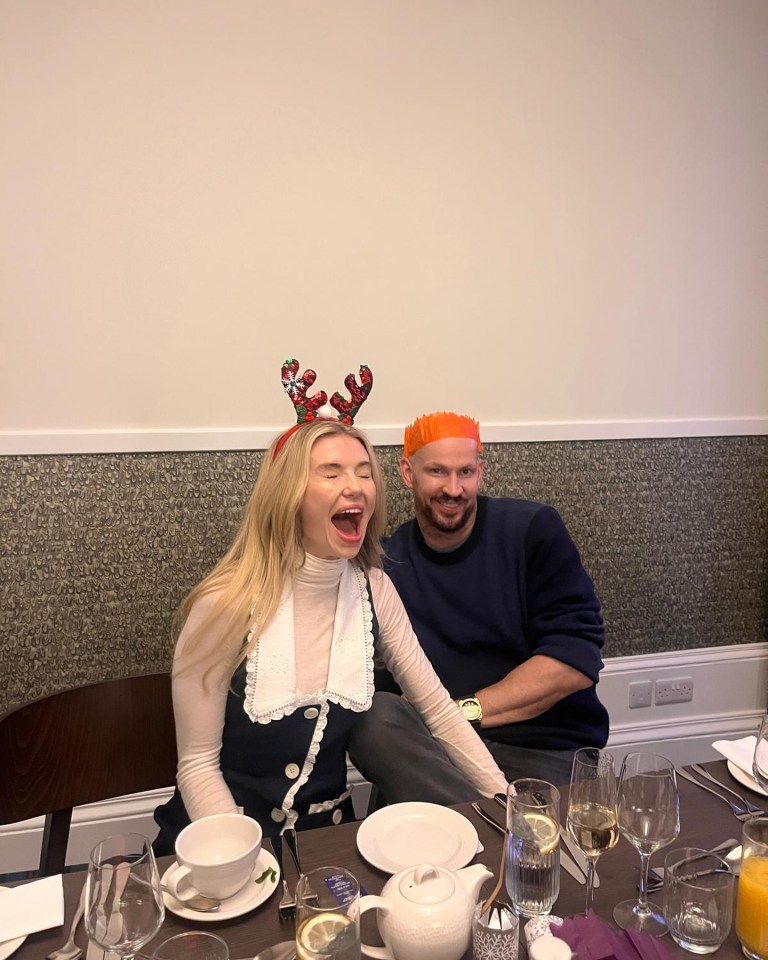 The couple looked in great spirits as they celebrated Christmas