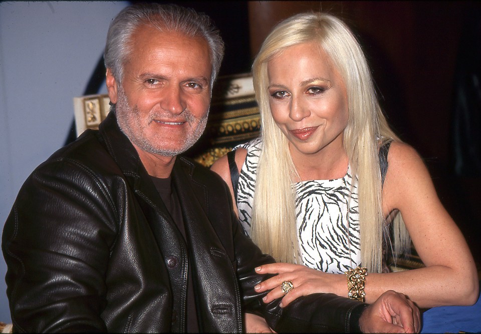 Gianni and Donatella Versace, before she took over the Versace House