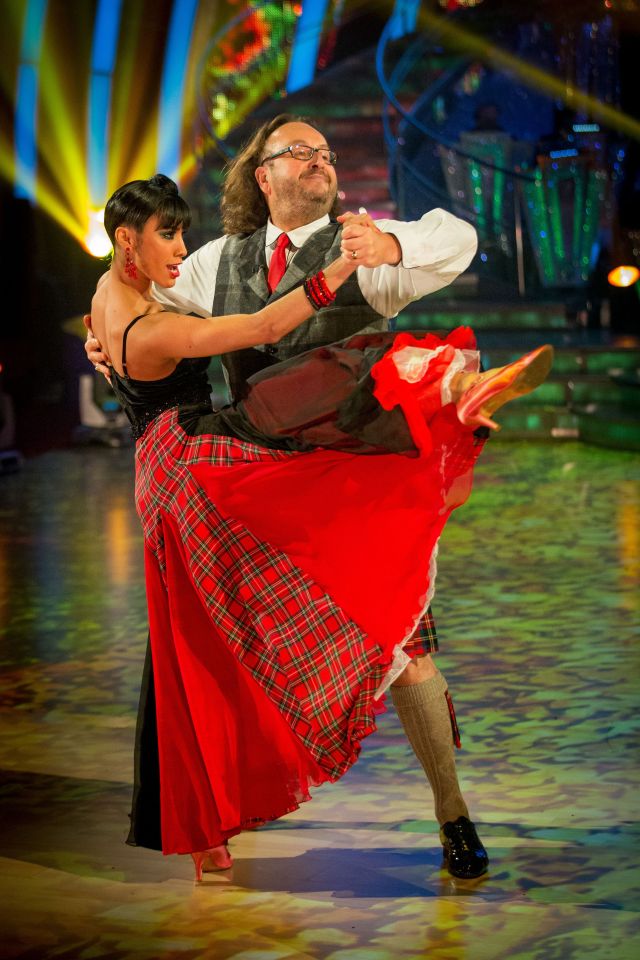 Karen Hauer with Hairy Biker Dave Myers performing during Strictly Come Dancing 2013.