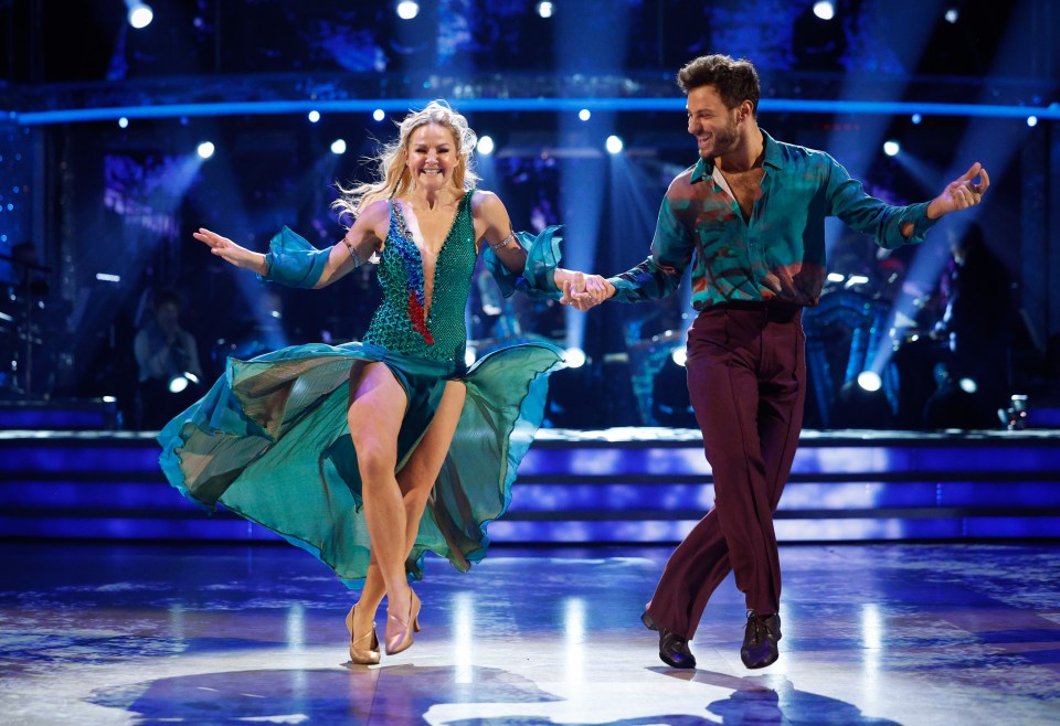 Sarah Hadland and Vito Coppola dancing on Strictly Come Dancing.