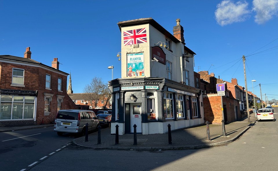 The Observatory pub, now a restaurant and bar, on a Birmingham street.