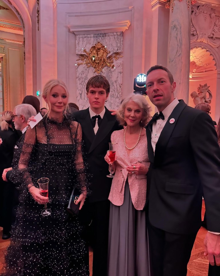 Gwyneth Paltrow and Chris Martin at the ball together in Paris