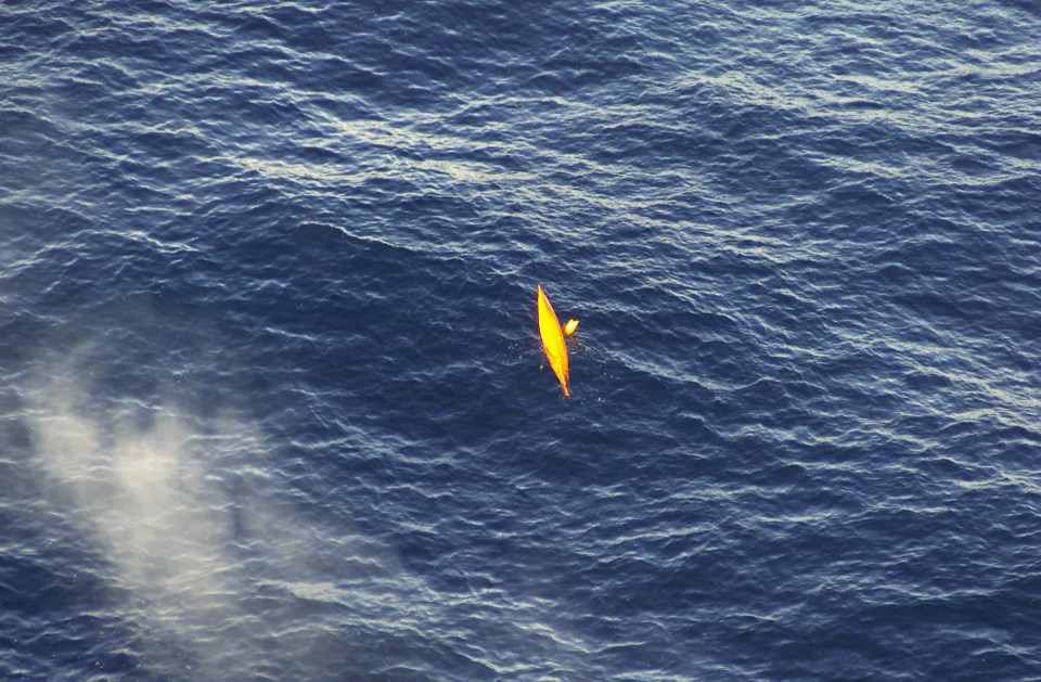 The adventurer's kayak was discovered upturned in near-perfect condition in the sea