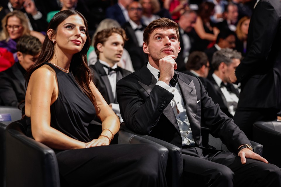 Verstappen was joined at the ceremony by pregnant partner Kelly