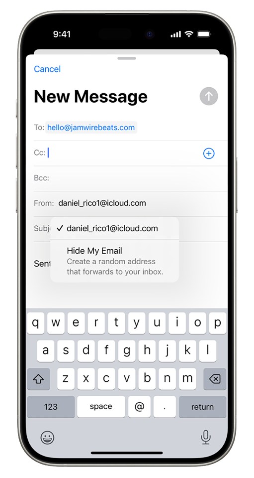 You can also create a fake email inside the official Apple Mail app