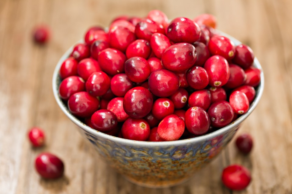 Cranberries contain immune-boosting Vitamin C and energy-lifting Vitamin B