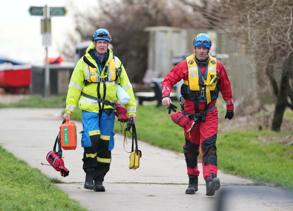 A large operation is underway at East Preston beach