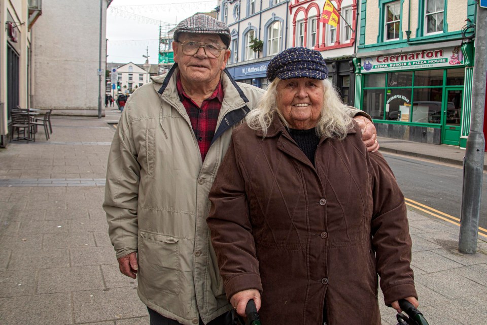 Hugh, 79, and Joan, 80, Byrne from Rush in Ireland who have been visiting the town for the last 17 years