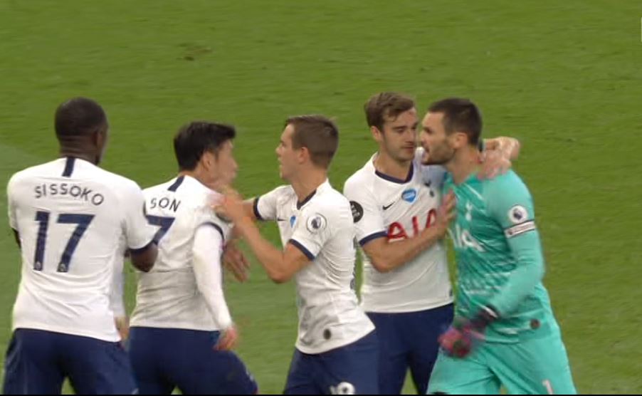 Hugo Lloris and Son Heung-Min argued over the Korean allegedly not tracking back