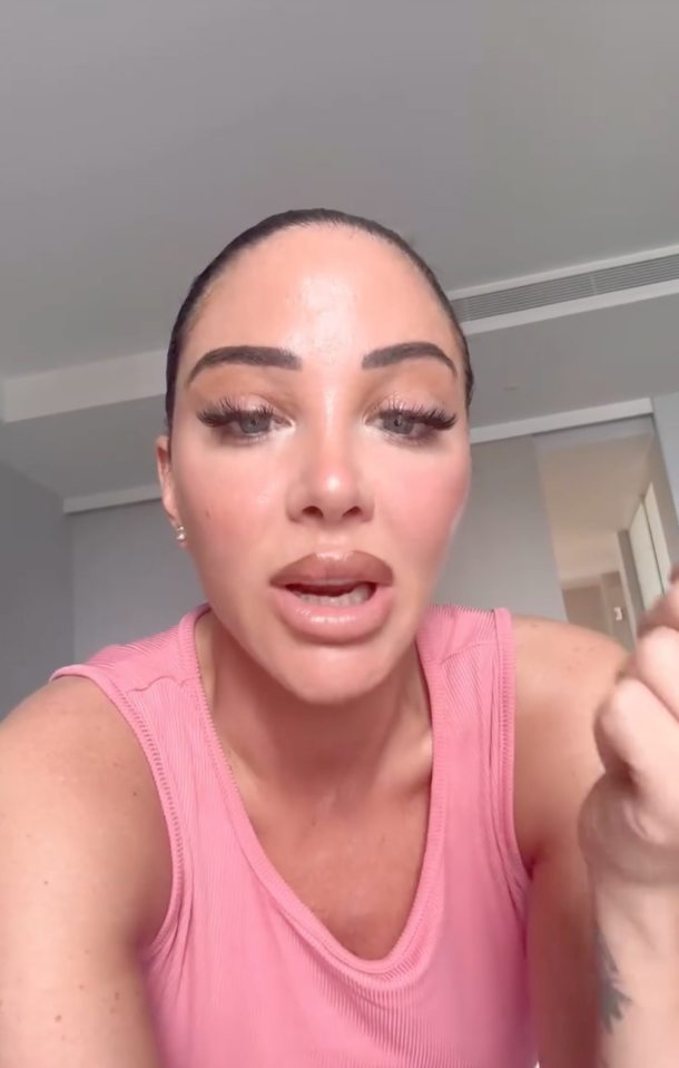 Tulisa recorded an Instagram video for fans this morning