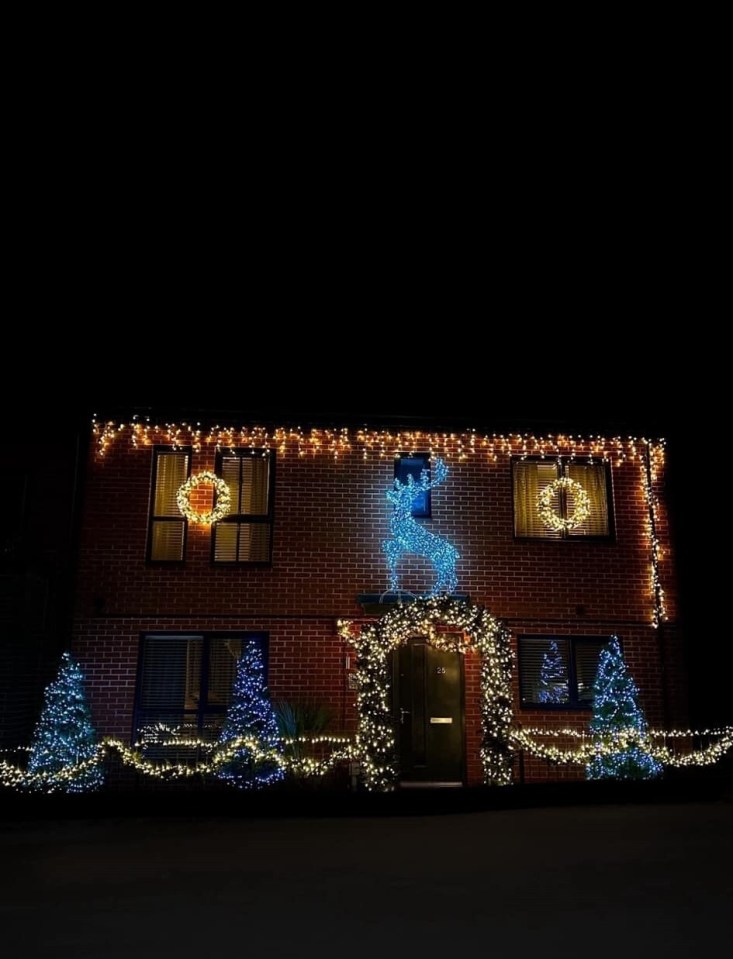 A DIY enthusiast has revealed that he spent eight hours creating the most beautiful festive display