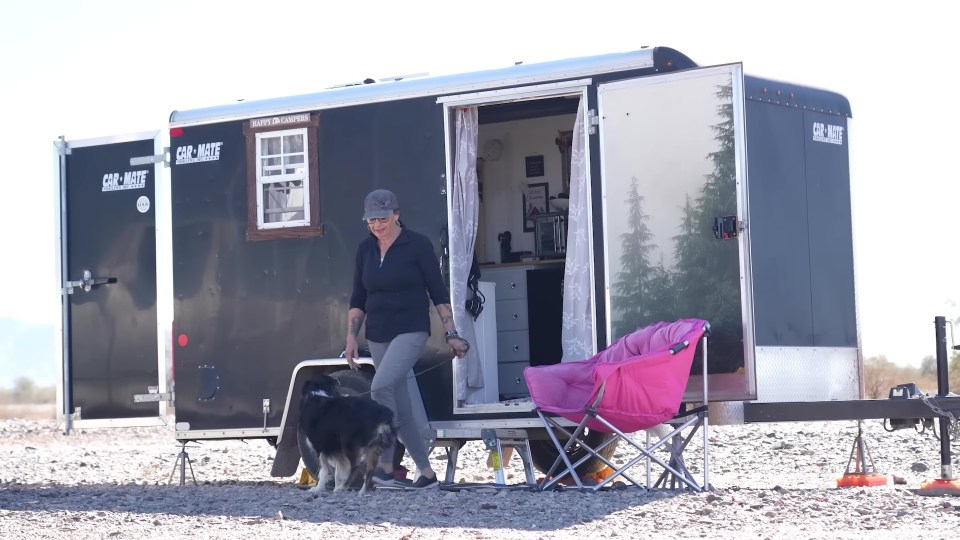 Jersey lives in a trailer with her two dogs