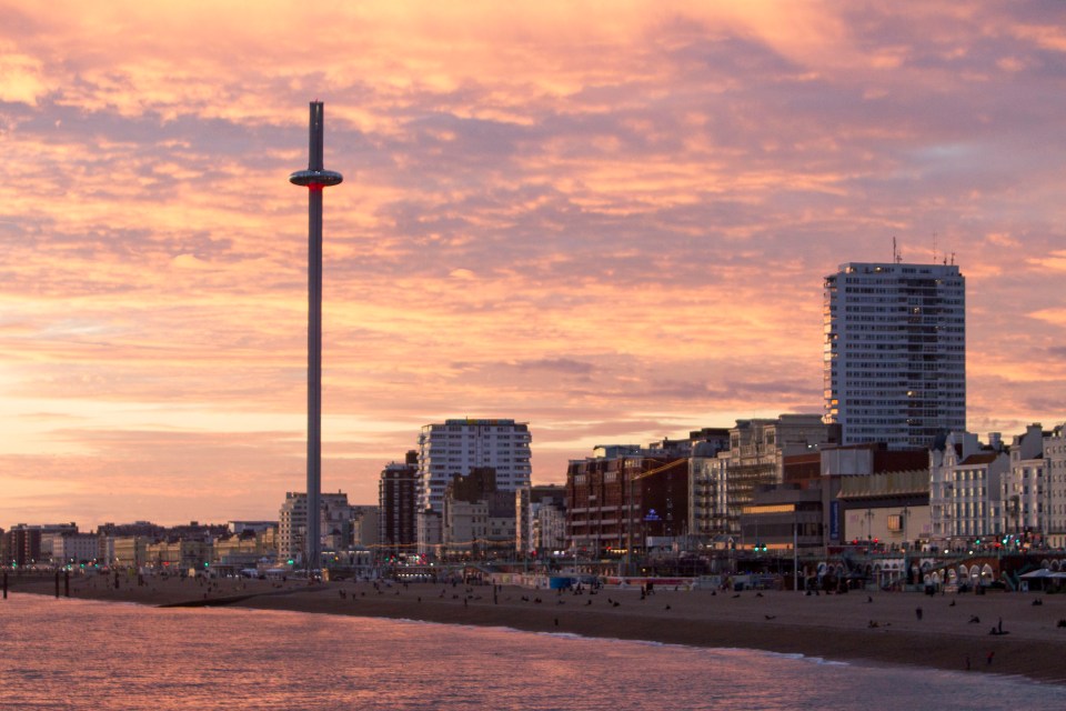 The giant i360 on Brighton seafront was opened in August 2016