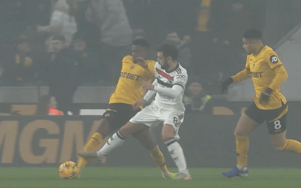 Fernandes could have no complaints after catching Nelson Semedo while already on a yellow