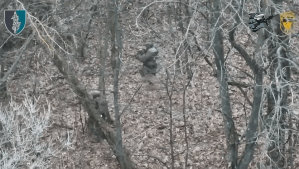 Ukrainian commandos can be seen opening fire