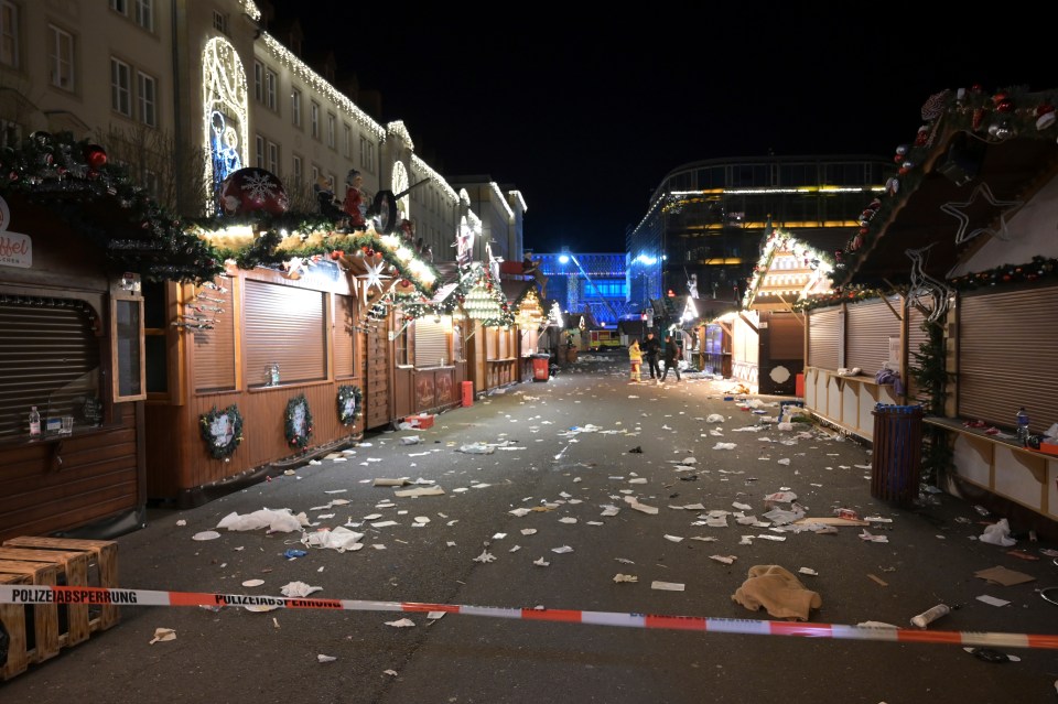 A black BMW drove through a crowded Christmas Market in Magdeburg