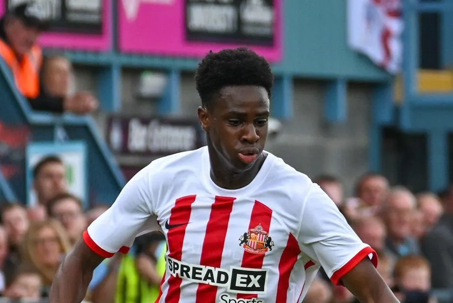 Soccer player in Sunderland A.F.C. uniform.