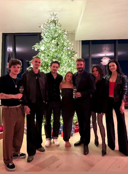 David and Victoria gave an intimate look at their family Christmas this year