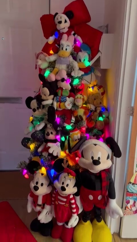 Her Disney inspired tree is made form charity shop finds