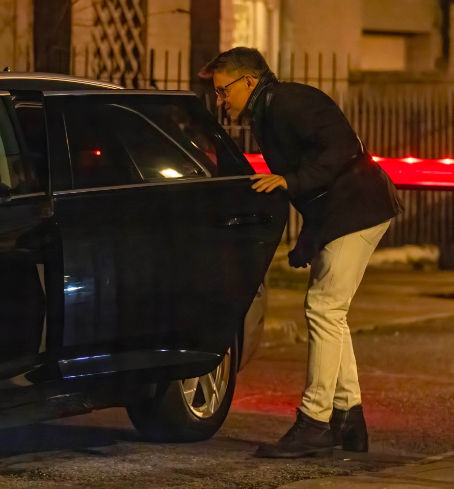 He looked smart in white trousers and Chelsea boots