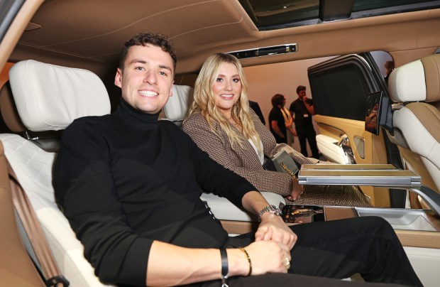 Jack Burnell and Ella Henderson at the Range Rover launch event.