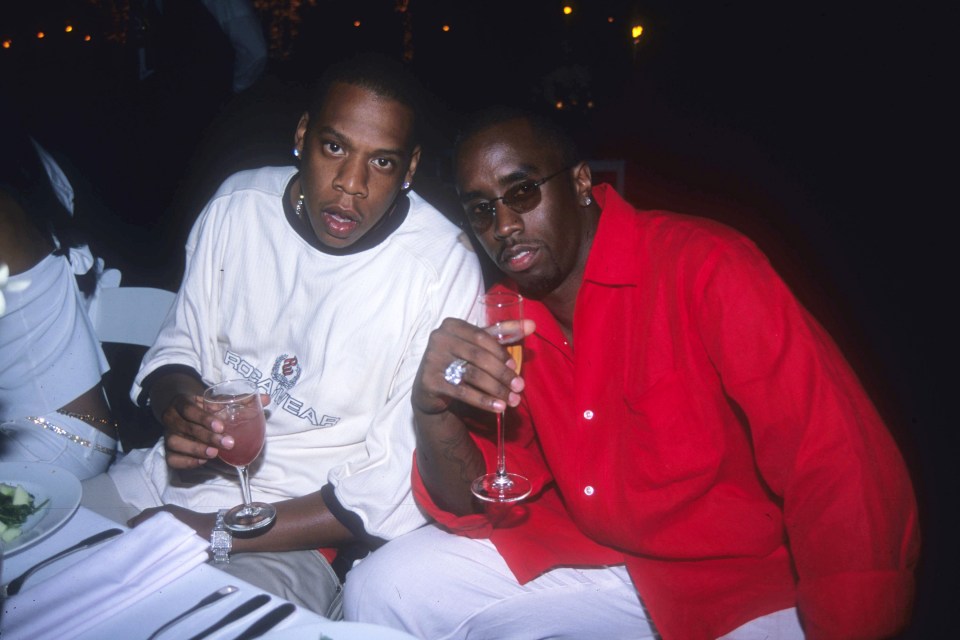 Jay-Z and Sean 'Diddy' Combs at Diddy's Hamptons house on July 2, 2000