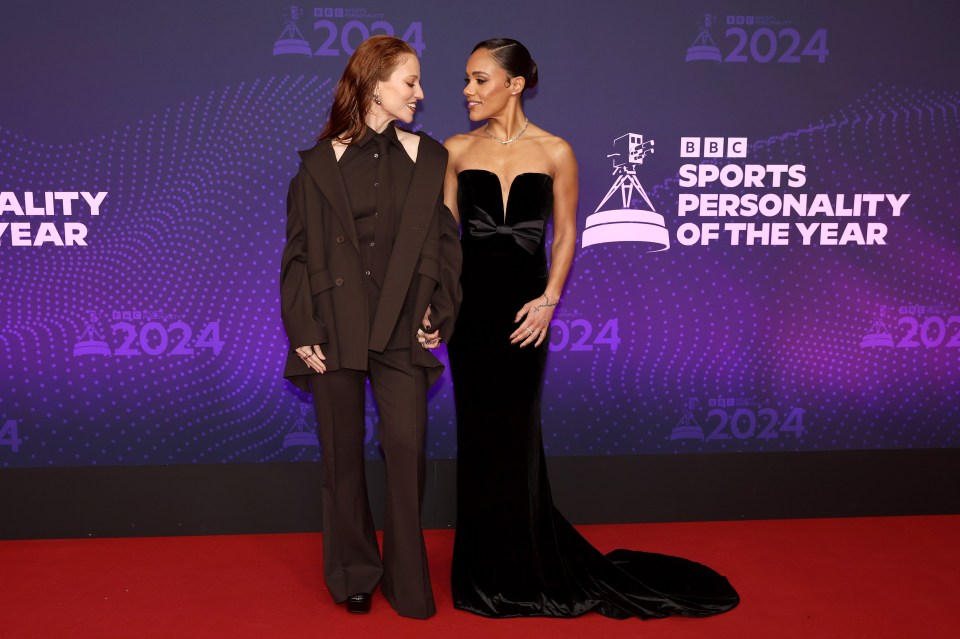 Jess Glynne joined Alex Scott on the red carpet ahead of the  BBC Sports Personality Of The Year award