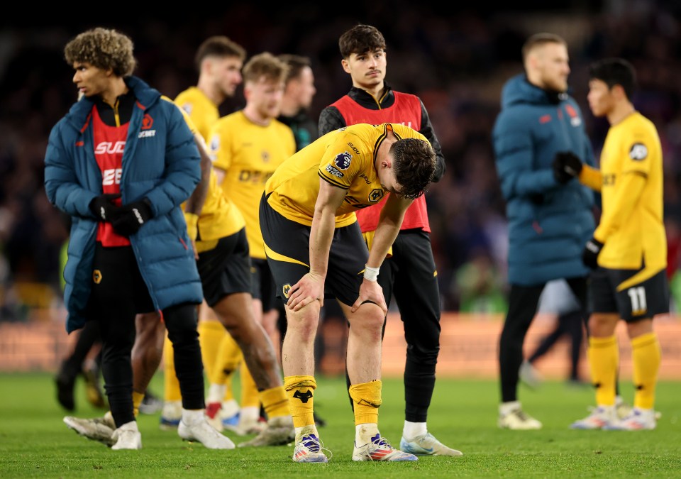 Wolves' dejection was clear to see at the end