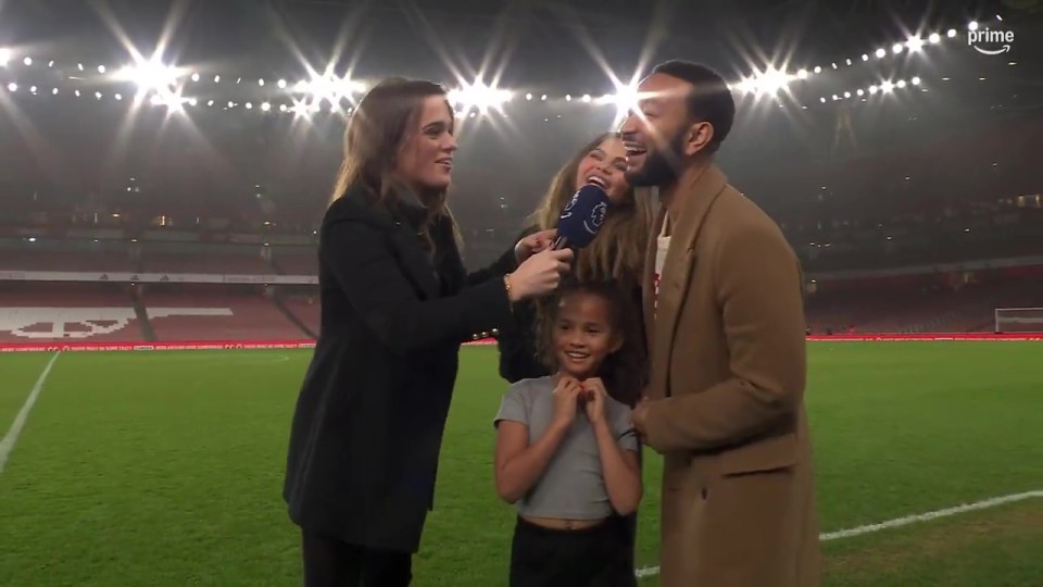 Legend was gave his best rendition of Arsenal's pre-match song 'The Angel'