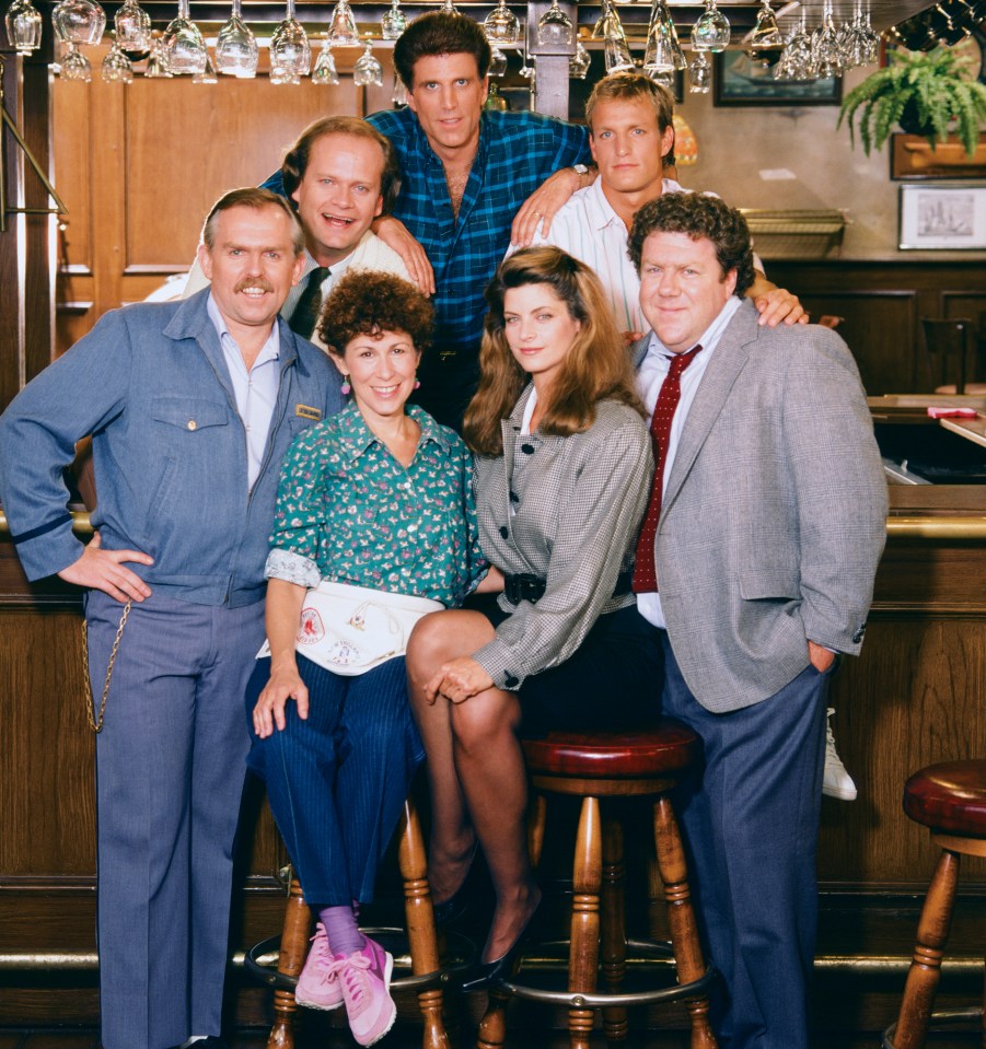 The Cheers cast in a promotional photo.