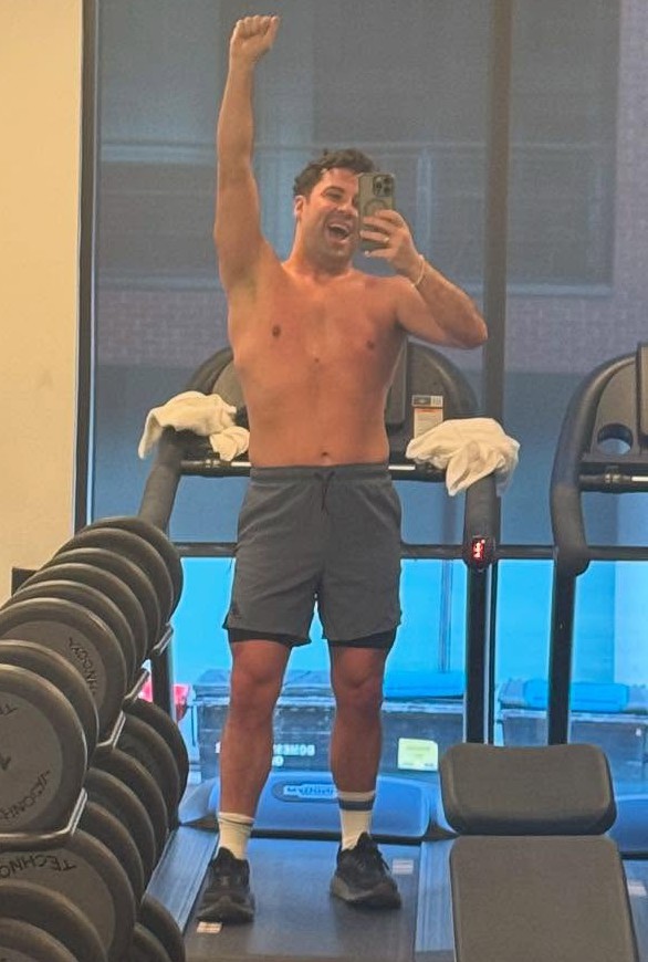 He took to social media to show off his progress in the gym