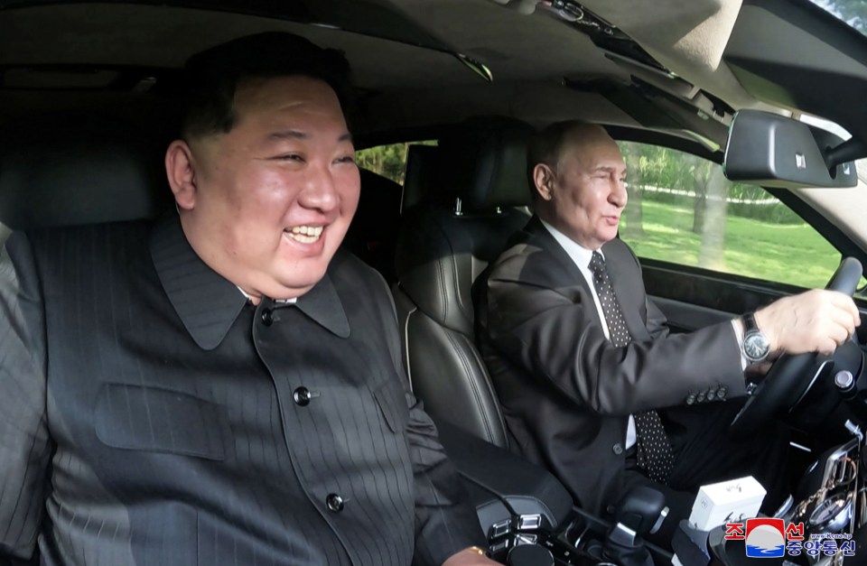 Putin driving with pal Kim Jong-un