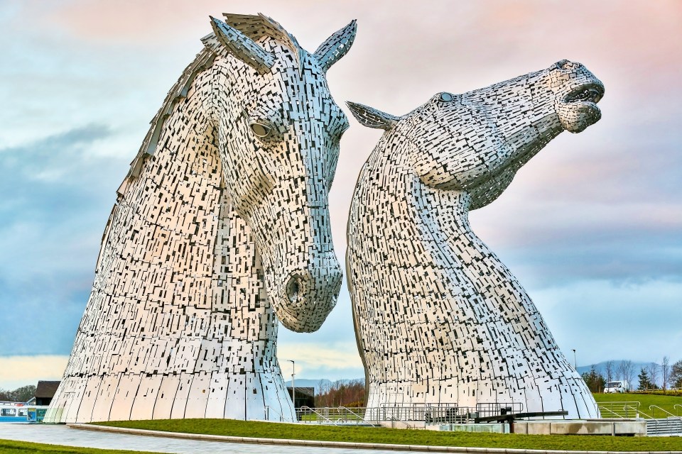 At The Helix, home of the Kelpies in Falkirk, you can admire 30ft sculptures of horses, go cycling and walk through the lush landscapes