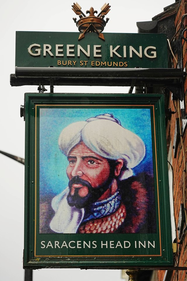 Pubs named Saracen’s Head have united against the terrorist suing one over its 'offensive' sign