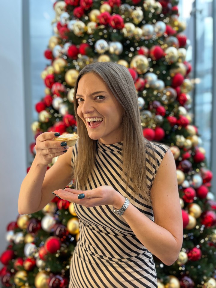 Laura Rafferty, Aldi's chief mince pie buyer, is already busy sampling Aldi's festive fare for next year