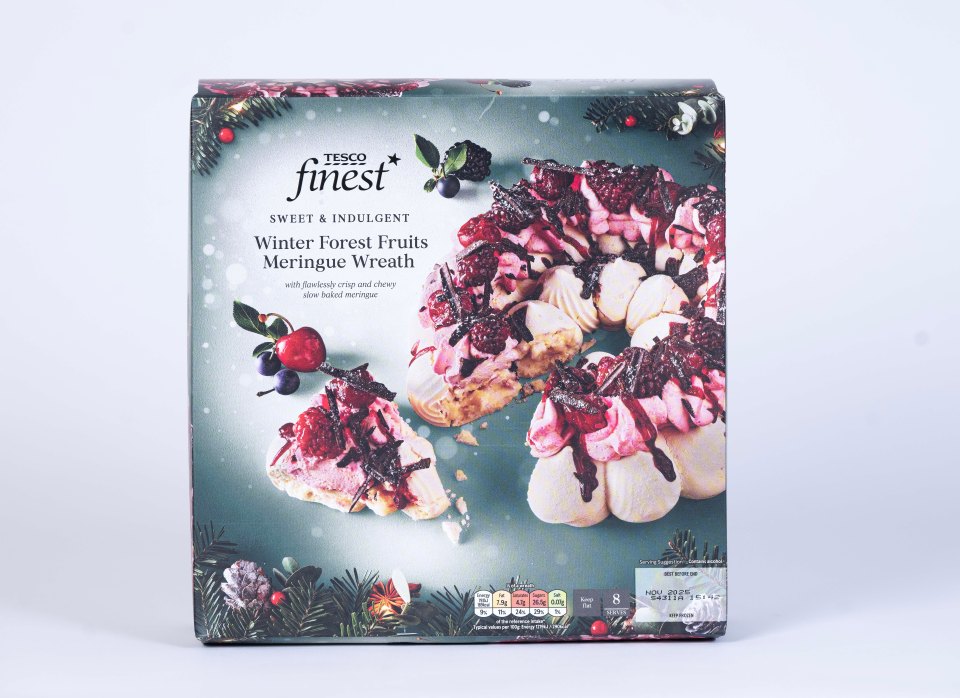 Tesco's Finest Forest Berry Meringue Wreath scored full marks