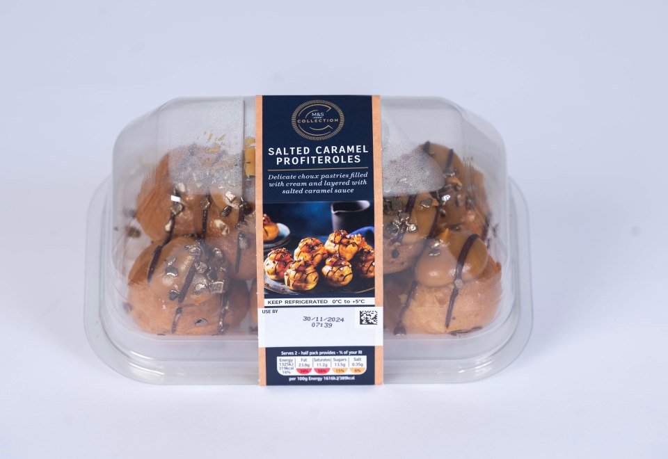 M&S Salted Caramel Profiterole Stack scored 4 out of 5